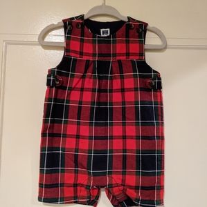 NWT Janie & Jack 3-6 mo Crimson Plaid 1 Piece